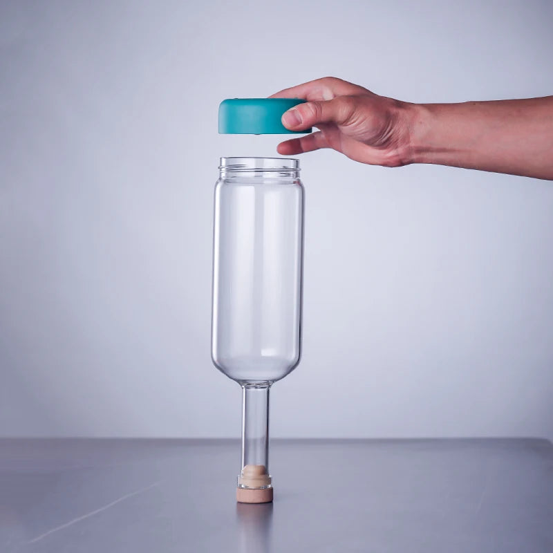 Bouteille 800 ml en verre soufflée à la main