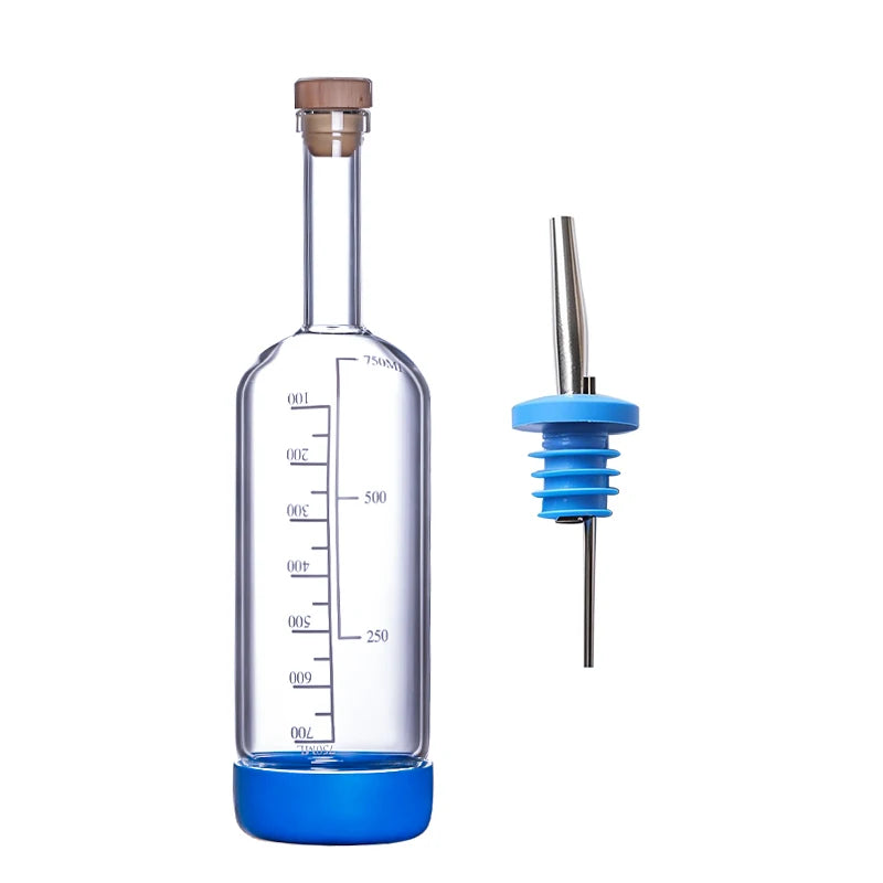 Bouteille 800 ml en verre soufflée à la main