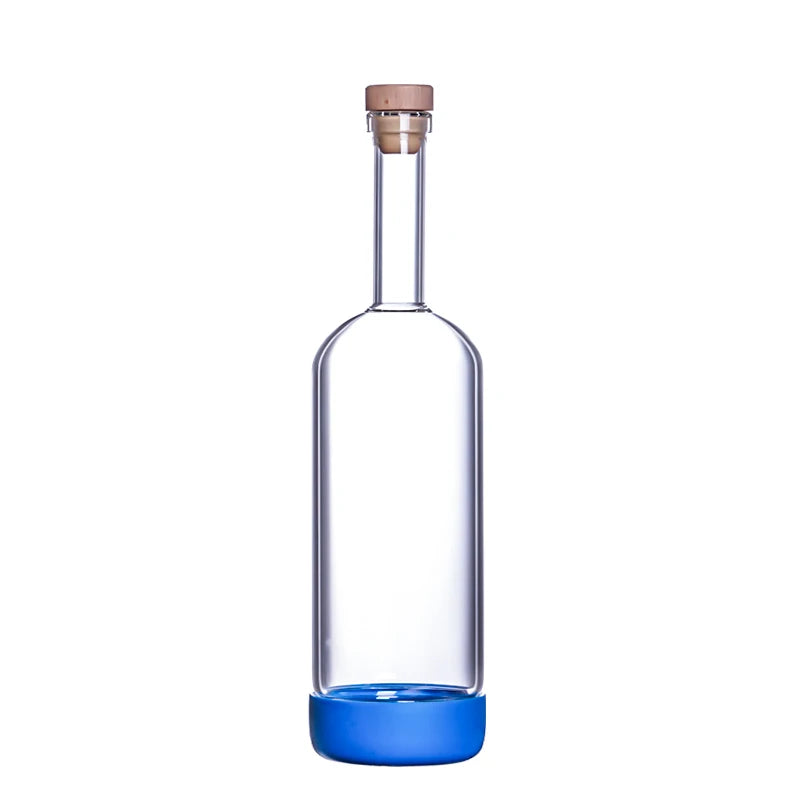 Bouteille 800 ml en verre soufflée à la main