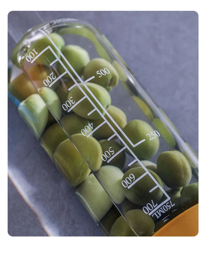 Bouteille 800 ml en verre soufflée à la main