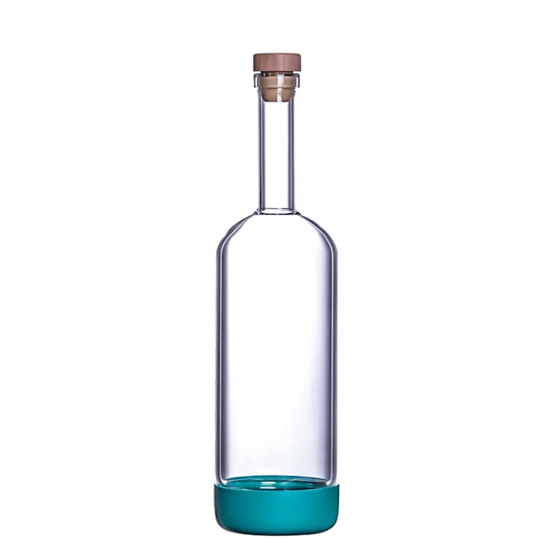 Bouteille 800 ml en verre soufflée à la main