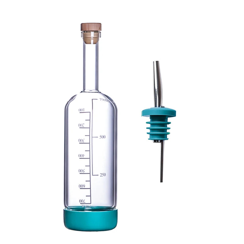 Bouteille 800 ml en verre soufflée à la main