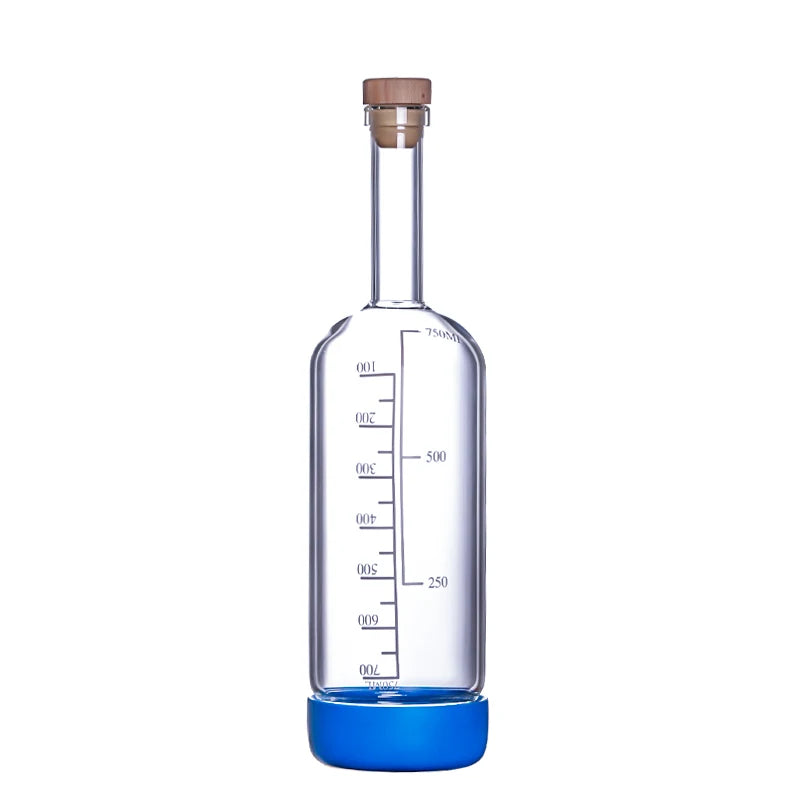 Bouteille 800 ml en verre soufflée à la main