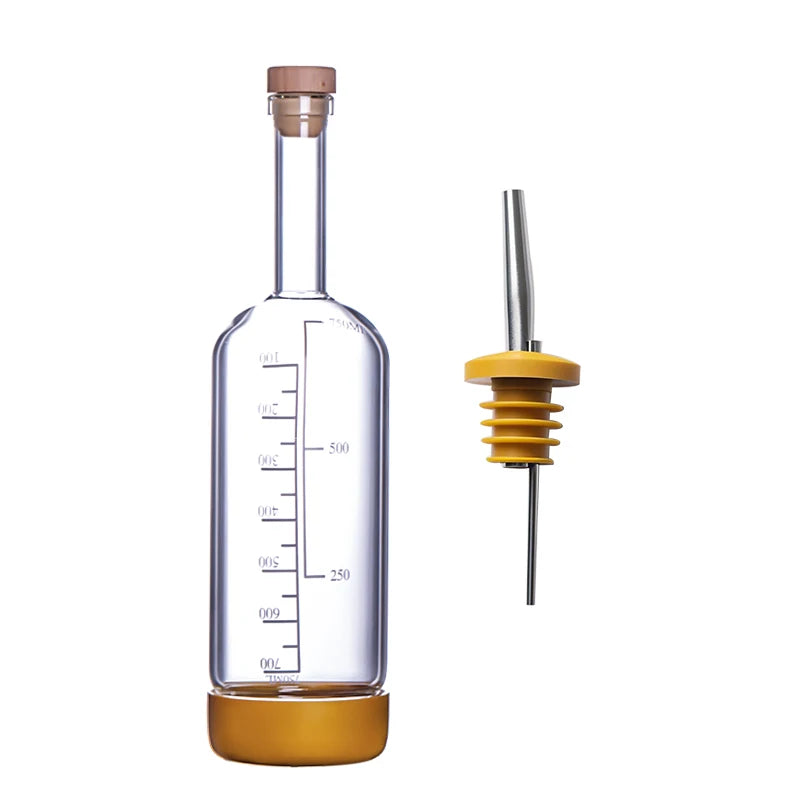 Bouteille 800 ml en verre soufflée à la main