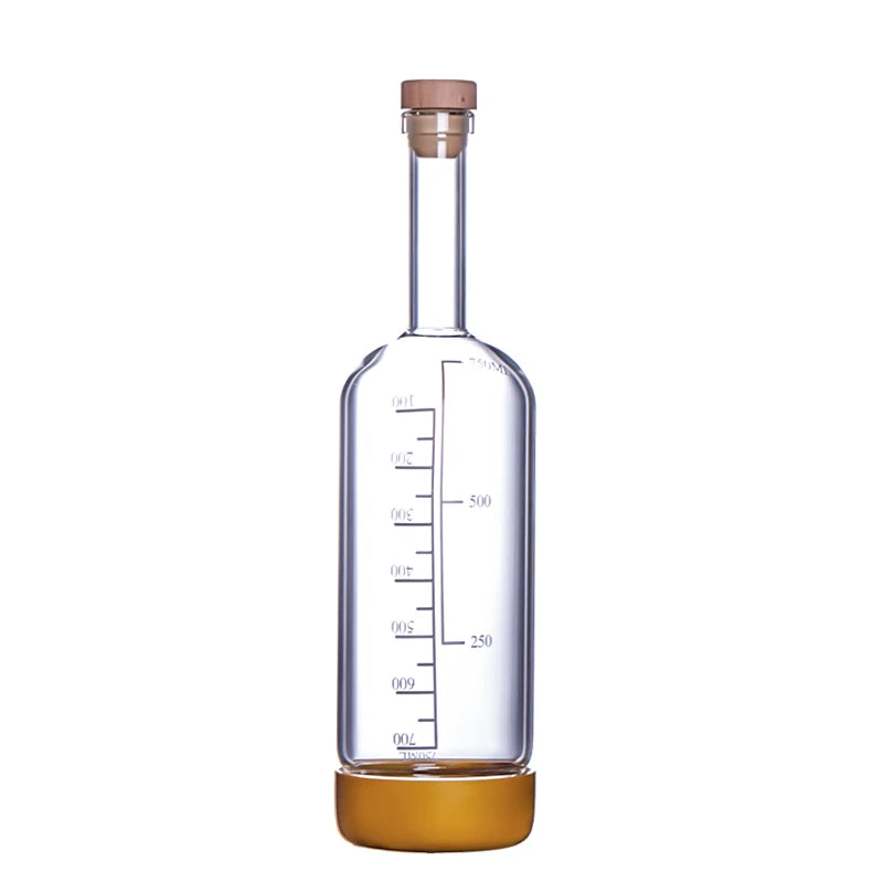Bouteille 800 ml en verre soufflée à la main
