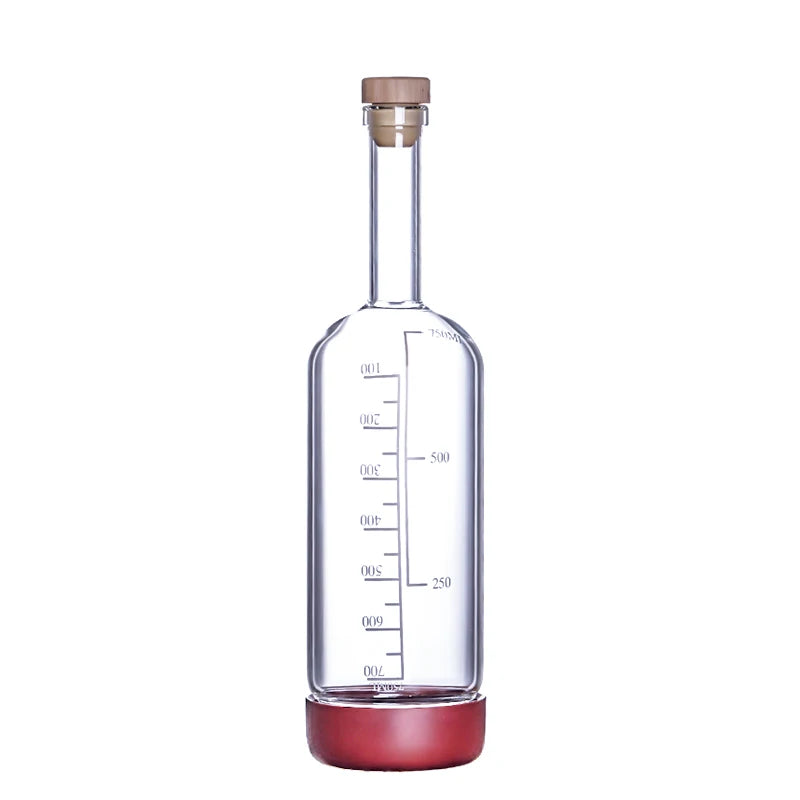 Bouteille 800 ml en verre soufflée à la main