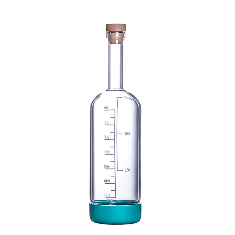 Bouteille 800 ml en verre soufflée à la main